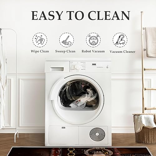 Miniatura 5 de Luxury Elegant Rug - 5x7 Rug, Red 3D Clock Rug for Bedroom, 70s Mid Century Retro Vintage Pocket Watch Area Rugs, Non-Slip Soft Flannel Floor Carpet