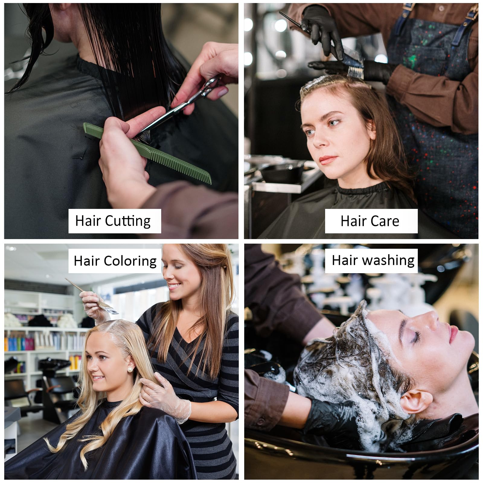Foaincore 20 Stück Professionelle Haarschneideumhang Salon Nylon Cape Barber Styling Cape mit Schnappverschluss Haarumhänge, Schwarz, 59 x 51 Inches