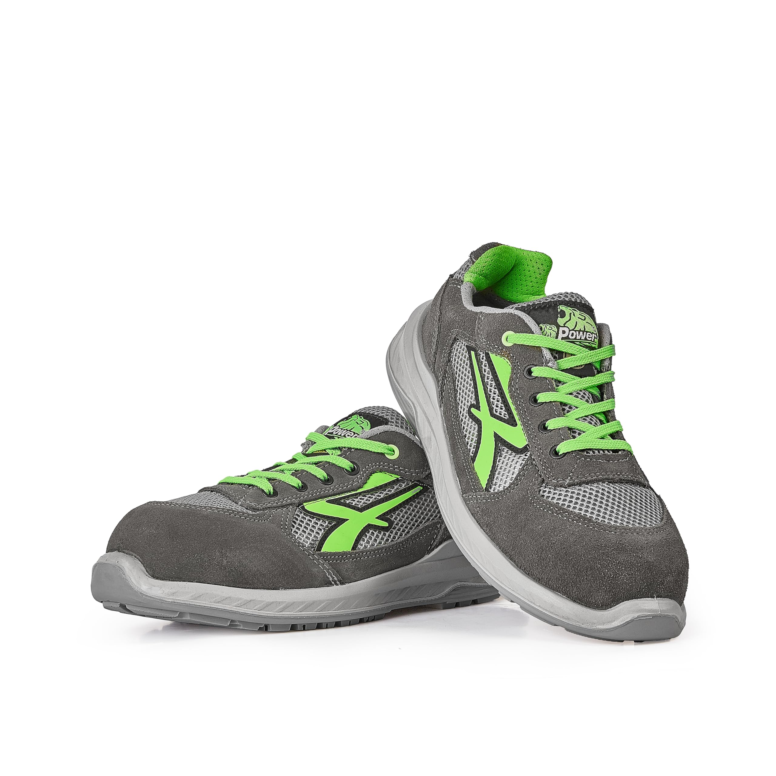 U-Power Red Industry® Rio buty ochronne unisex, lekkie, elastyczne, odporne na przebicie, skórzane buty sportowe, z wkładką Infinergy, z aluminiowymi noskami (Gris 46)