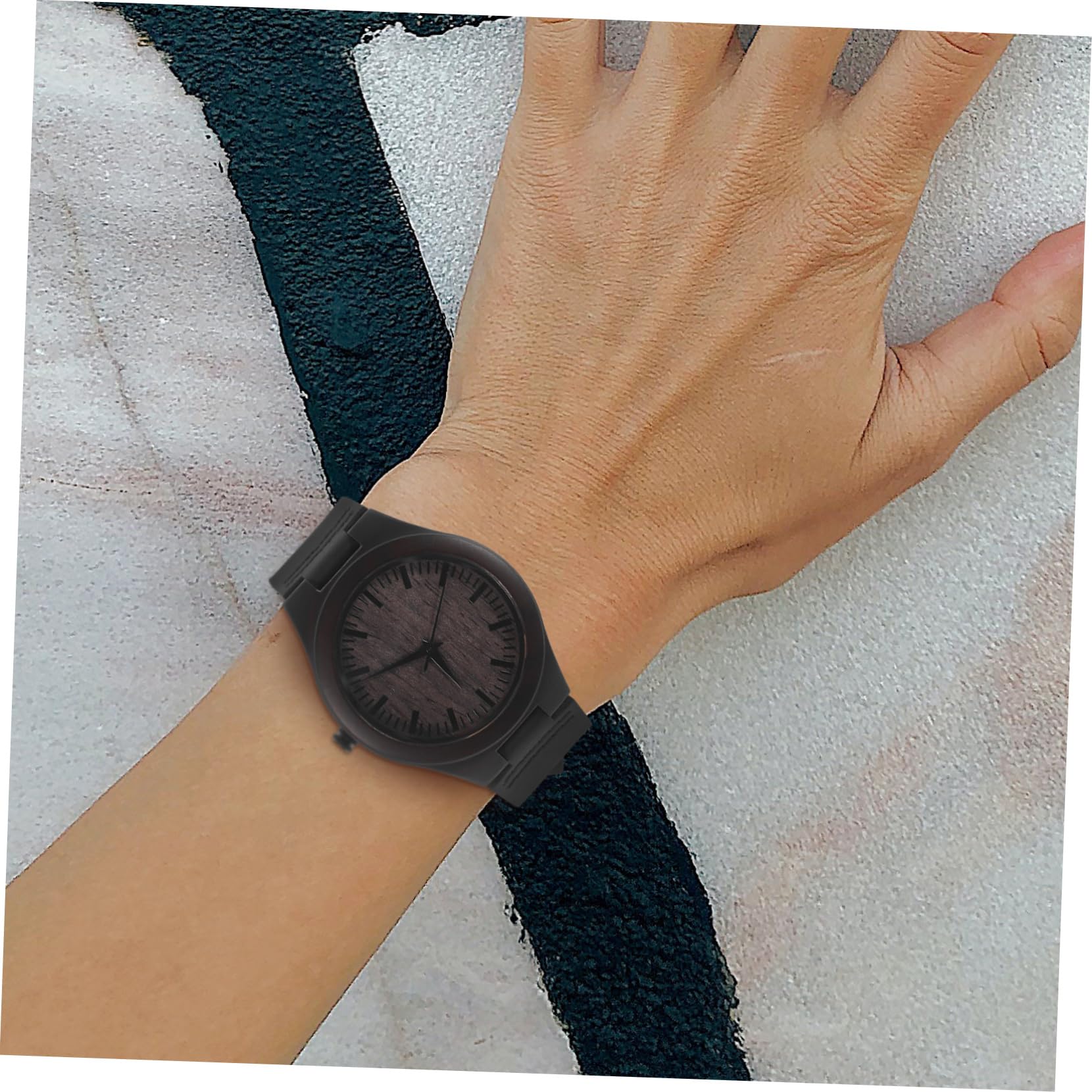 Reloj de Madera y Acero Inoxidable para Hombre Correa de Madera, Diseño Único y Ligero, Adecuado para Boda o Graduación