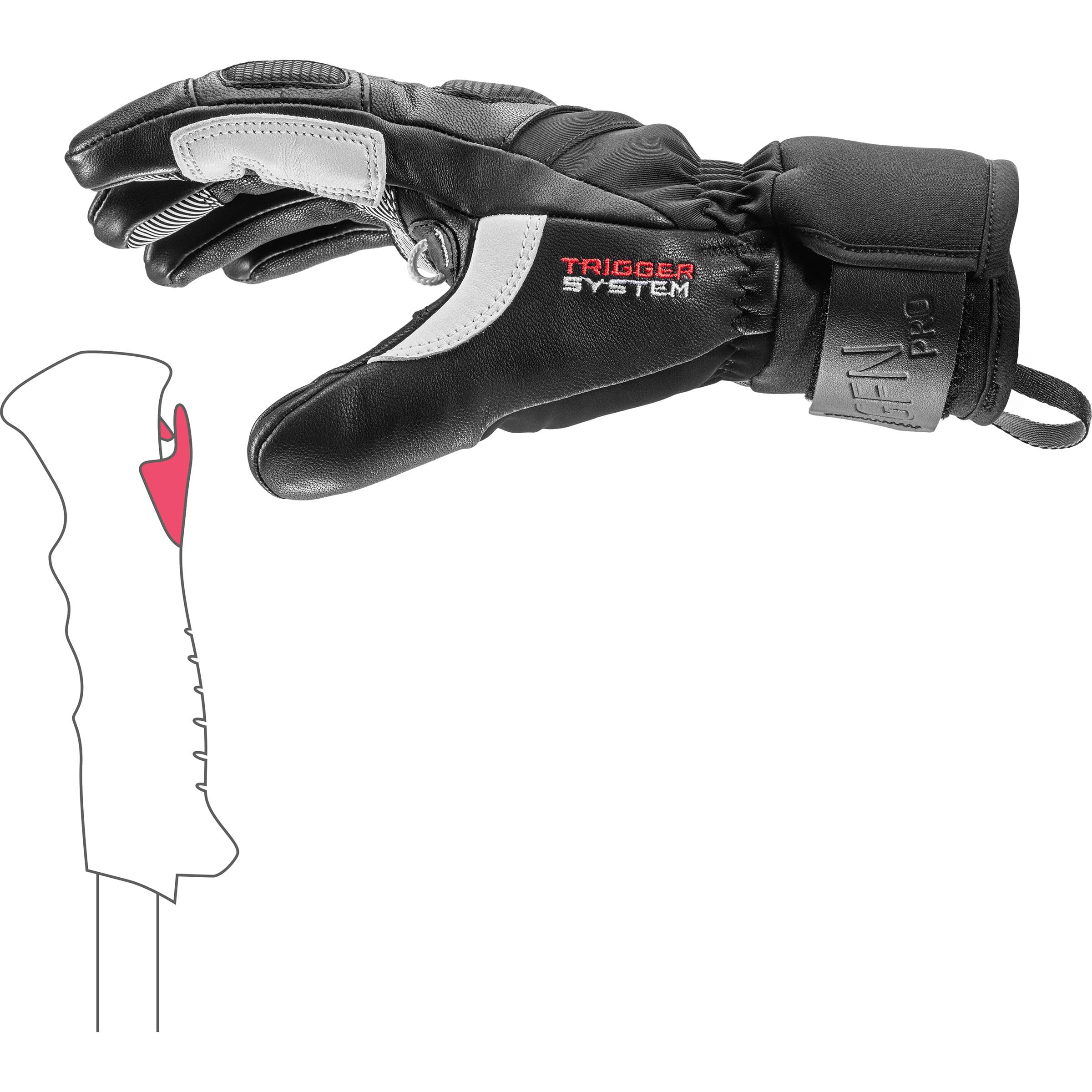 LEKI Griffin Pro 3D - Guanti da donna, colore nero, 6,5