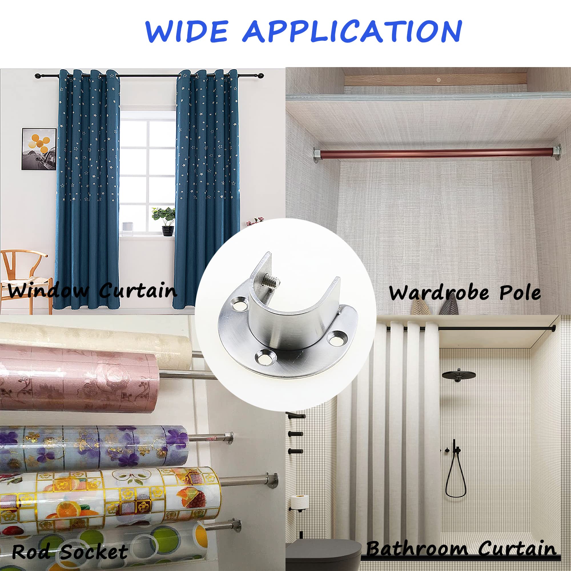 2 Stuks U-vorm Wandkast Stang Sokkel Kledingkast Houder Van Zinklegering 25 Mm Dmr 38mm Dia Set Van 2 Kledingopberger Met U Vorm Wandmontage Handige Kledingkast Accessoires
