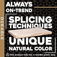 Vista 2 de DuraSteel Mesa de madera maciza, encimera de bloque de carnicero de 24 x 24 pulgadas, tabla de cortar de madera de losa de arce natural para mesa