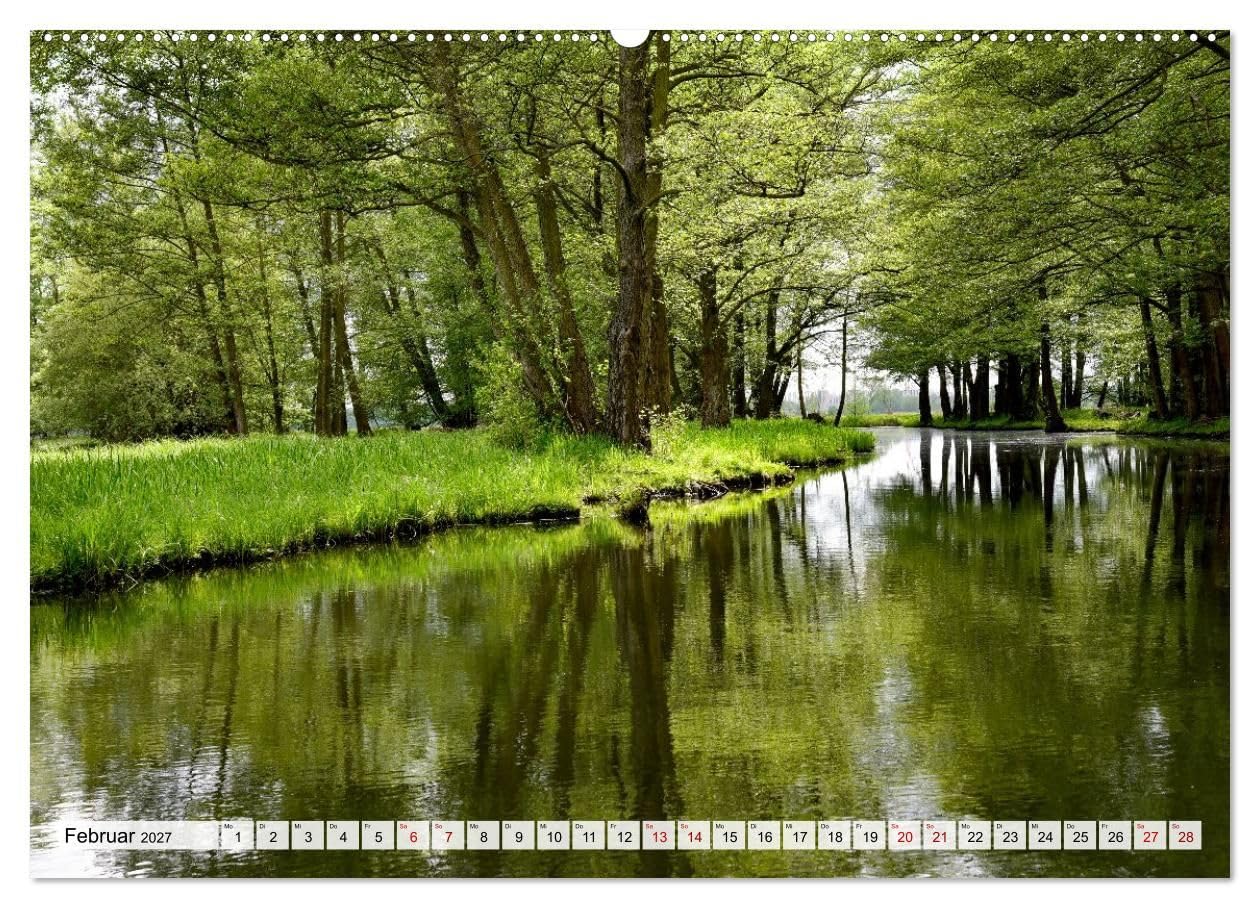 Parks und Wasserlandschaften (Wandkalender 2027 DIN A2 quer), CALVENDO Monatskalender: Der Spreewald bietet einzigartige Landschaften um Ruhe und Entschleunigung zu finden. (CALVENDO Orte)