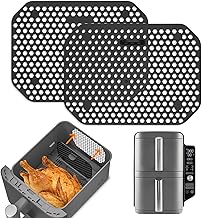 2 Pcs Grille Anti Projection pour Air Fryer Ninja Double Stack XL SL400EU & SL300EU, Réutilisable Plat Moule Silicone Air Fryer Accessoires Air Fryer pour Ninja Double Stack SL400EU SL300EU