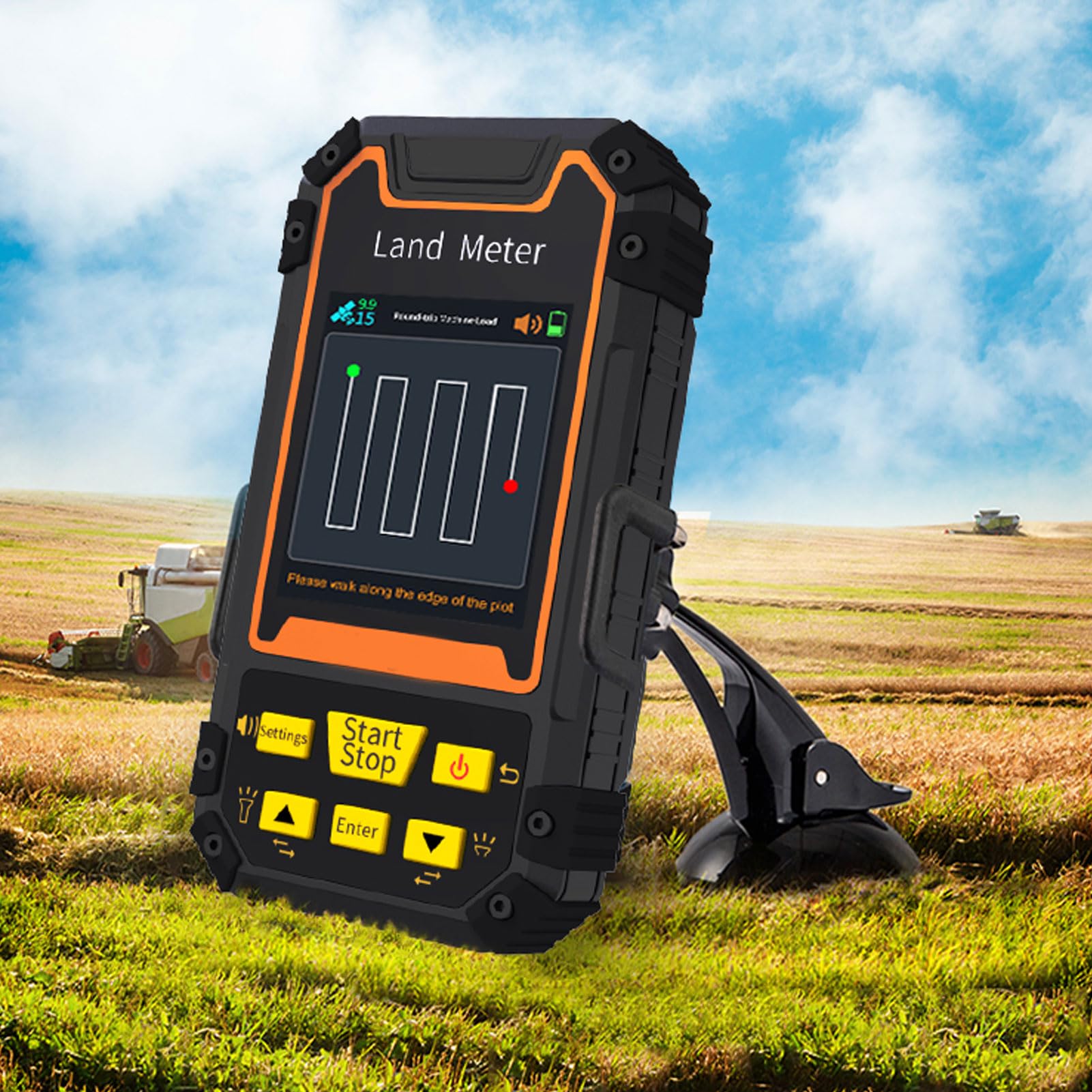 Zerodis Medidor de área Terrestre, Herramienta Topográfica Portátil con Chip GNSS de Alta Sensibilidad, Altímetro Barométrico Incorporado y Modos de Medición Versátiles para Topografía
