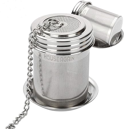 Extra Fine Mesh Tea Infuser 18/8 Stainless Steel with Extended Chain