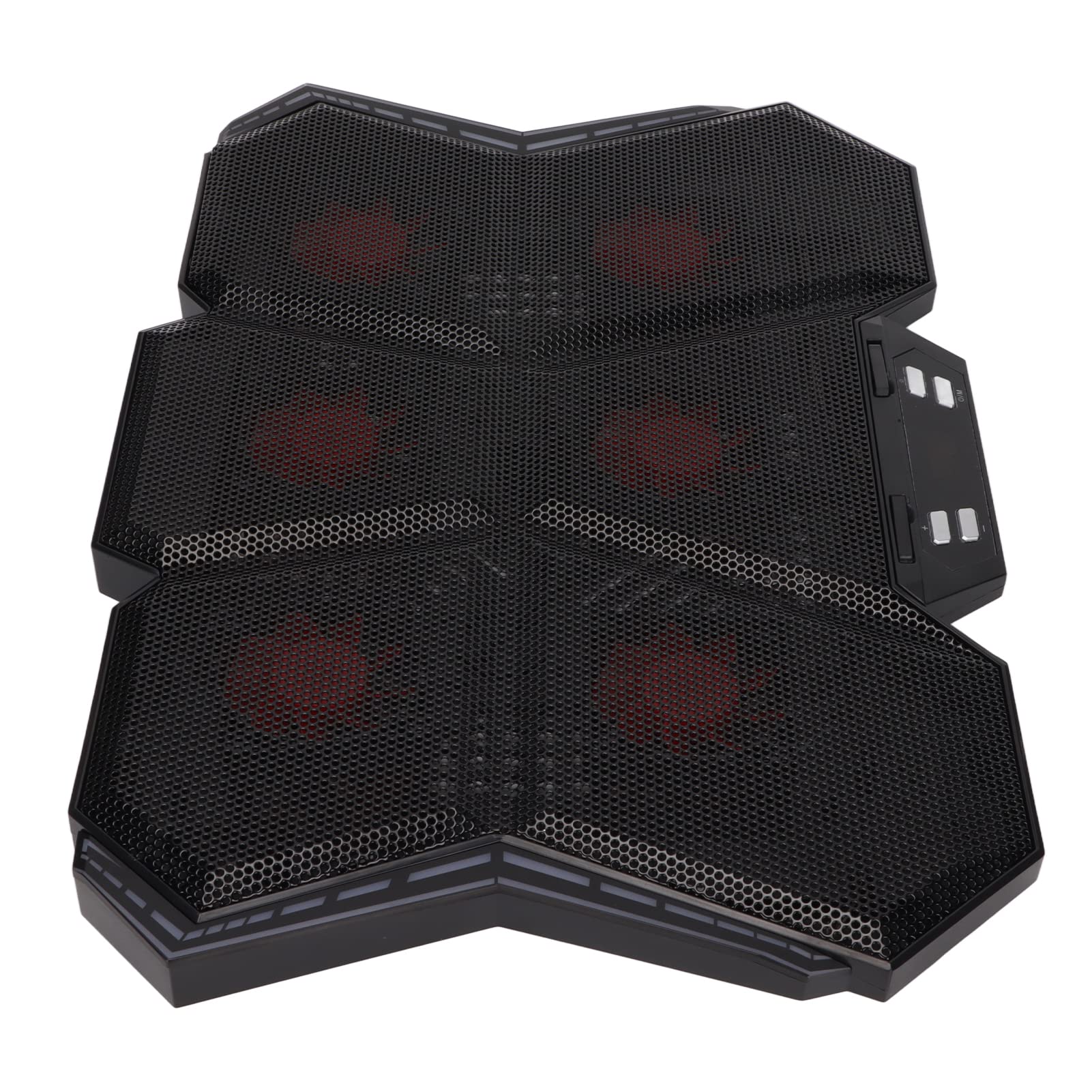 Enfriador para Computadora Portátil Ventiladores Ajustables de Alta Velocidad 2600 RPM para Computadoras Portátiles de 12 a 17 Pulgadas Luces RGB Diseño Ergonómico Negro