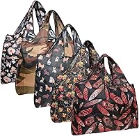 Vista 11 de allydrew Bolsas grandes plegables de nailon reutilizables para comestibles, paquete de 5