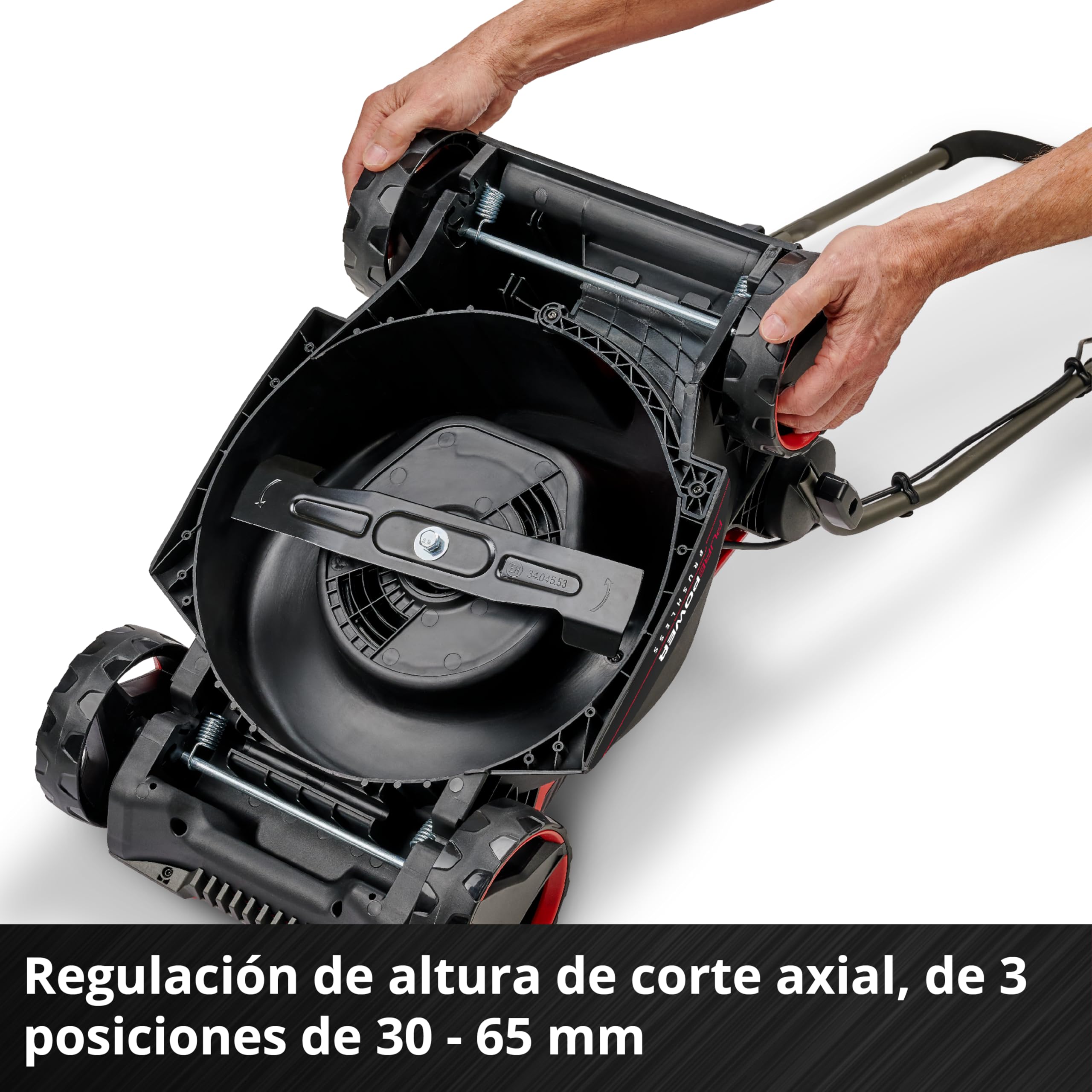 Einhell Cortacésped con batería GE-CM 18/30-1 Li BL (1x3,0 Ah) | PXC | 18 V | corte 30 cm | máx. 175 m² | Brushless | cesta recogedora de 27 l | altura corte 30–65 mm | batería de 3,0 Ah