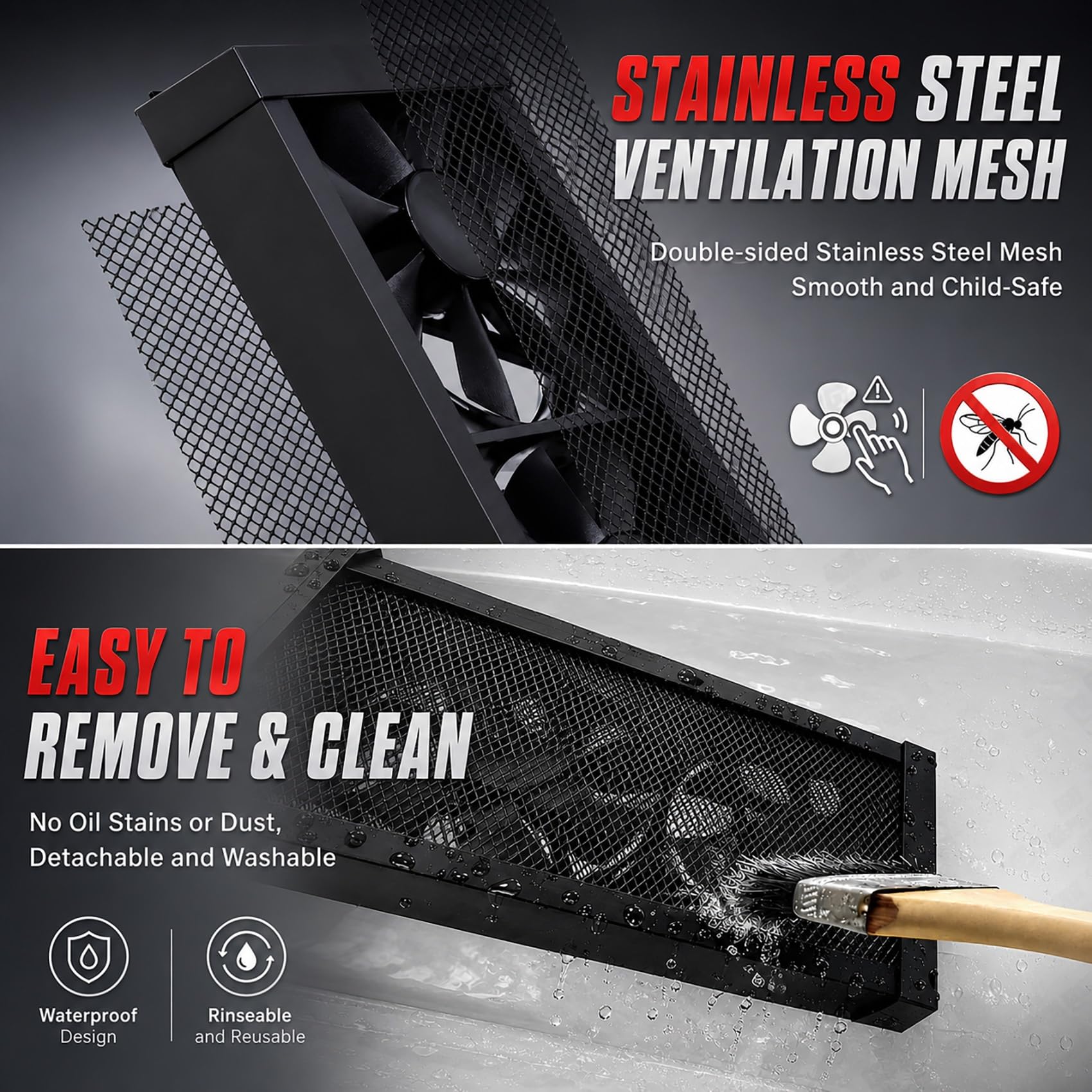 Ventilatore Verticale per Finestra Scorrevole Installazione Senza Foratura