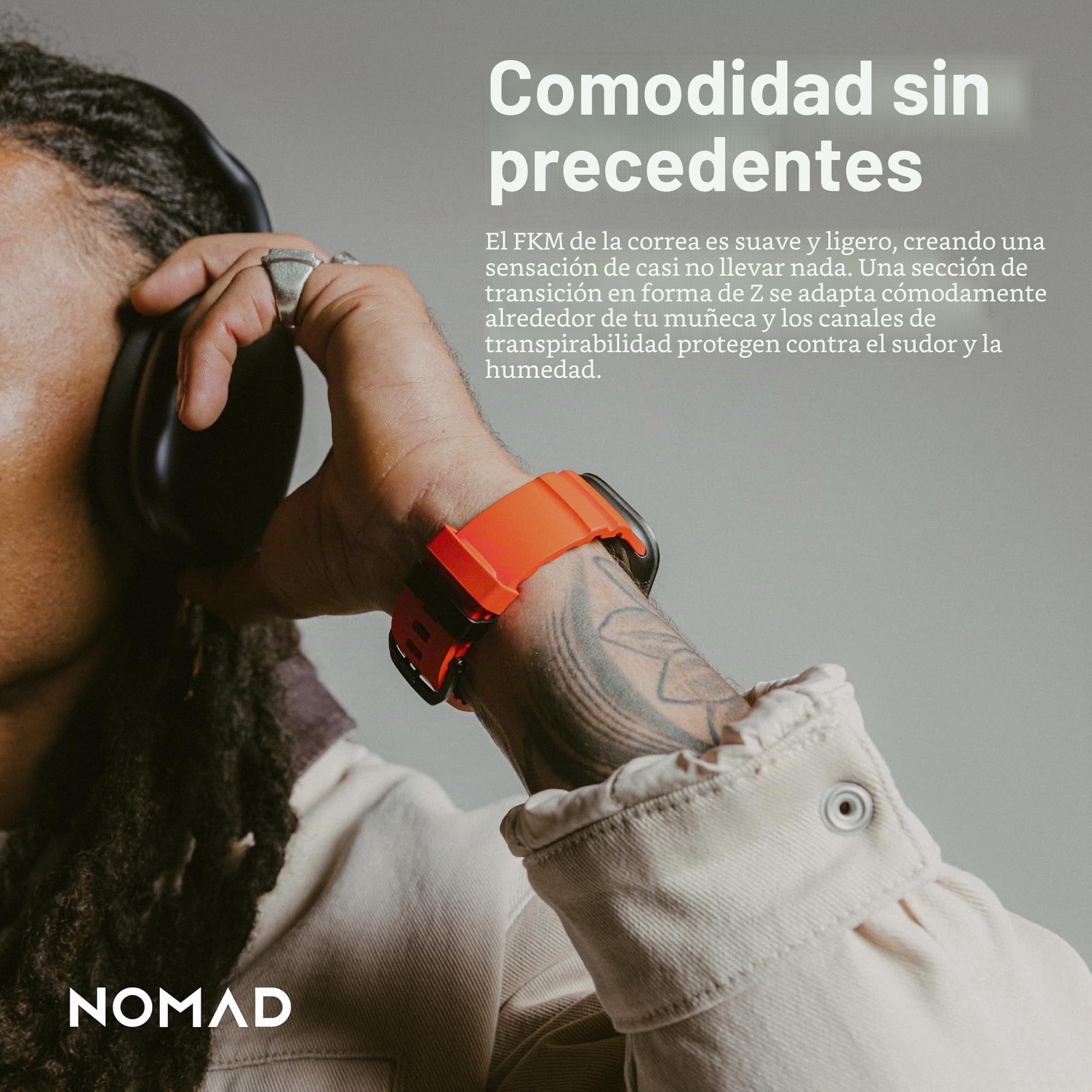 NOMAD Correa Deportiva Apple Watch, Rocky Point, con Herrajes De Titanio