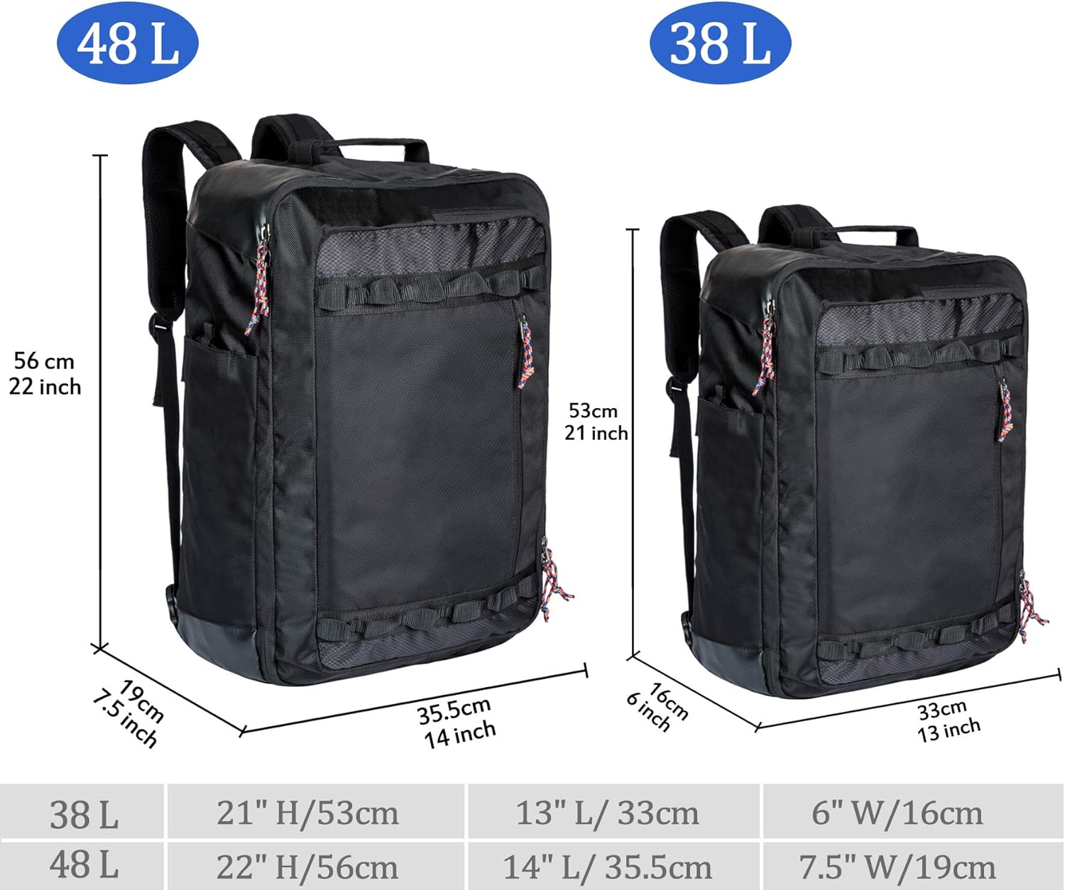 38l backpack carry on