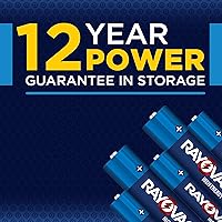 Vista 4 de Rayovac - Pilas AA de alta energía (paquete de 48 unidades), batería alcalina doble AA