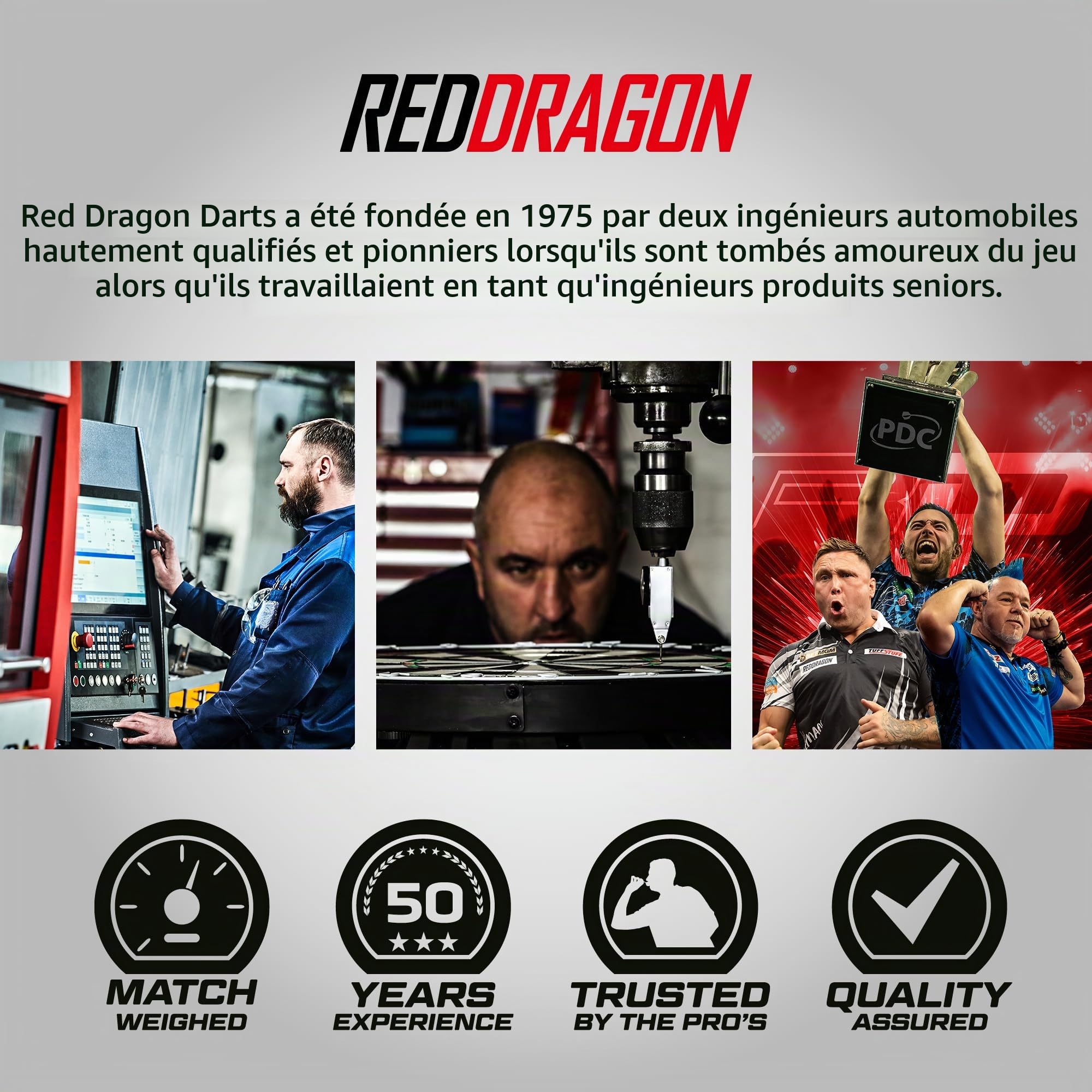 Red Dragon Fléchettes Série Ascend - 90% tungstène Professionnel