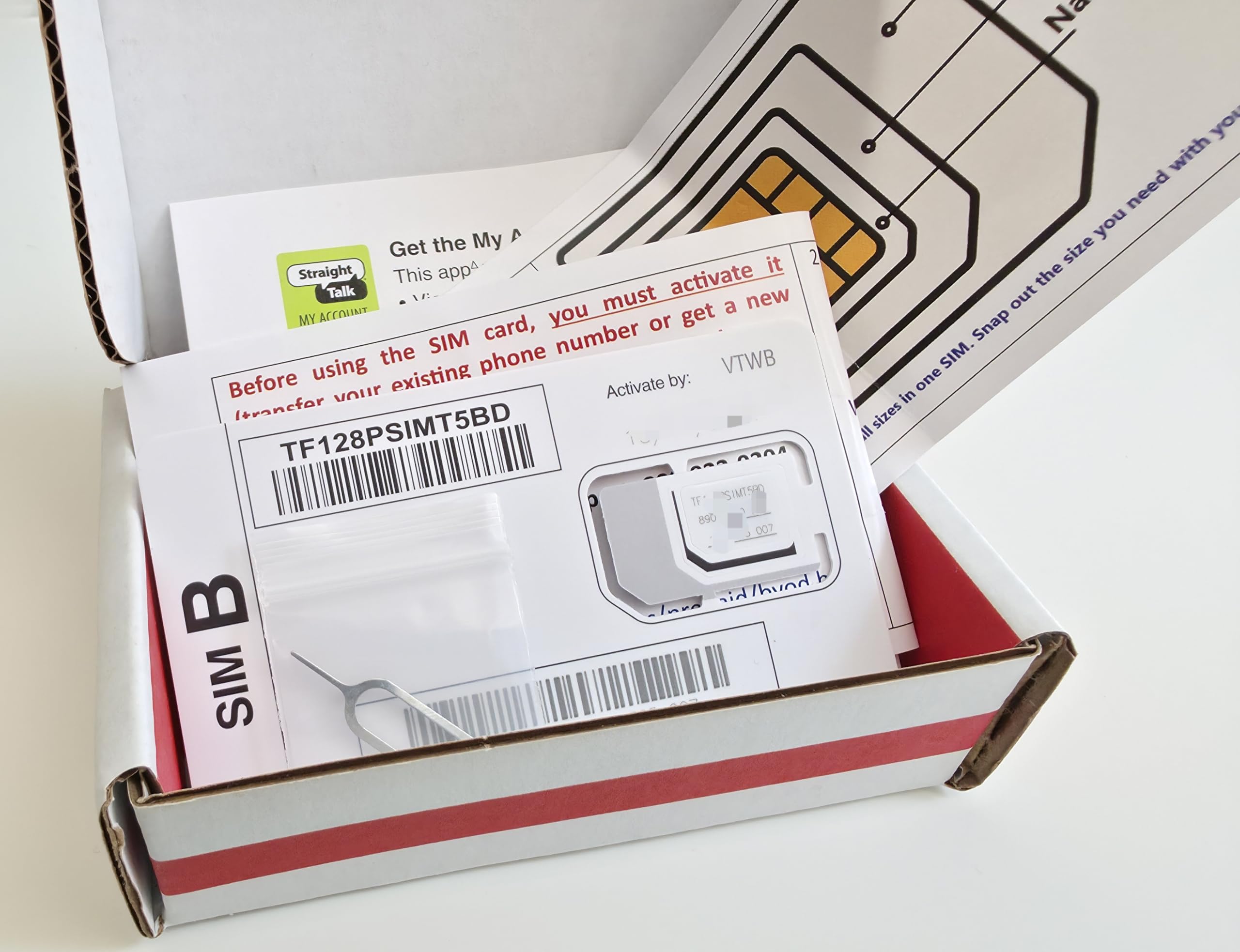 Tarjeta SIM Straight Talk 5G LTE para solucionar problemas red iPhone 4