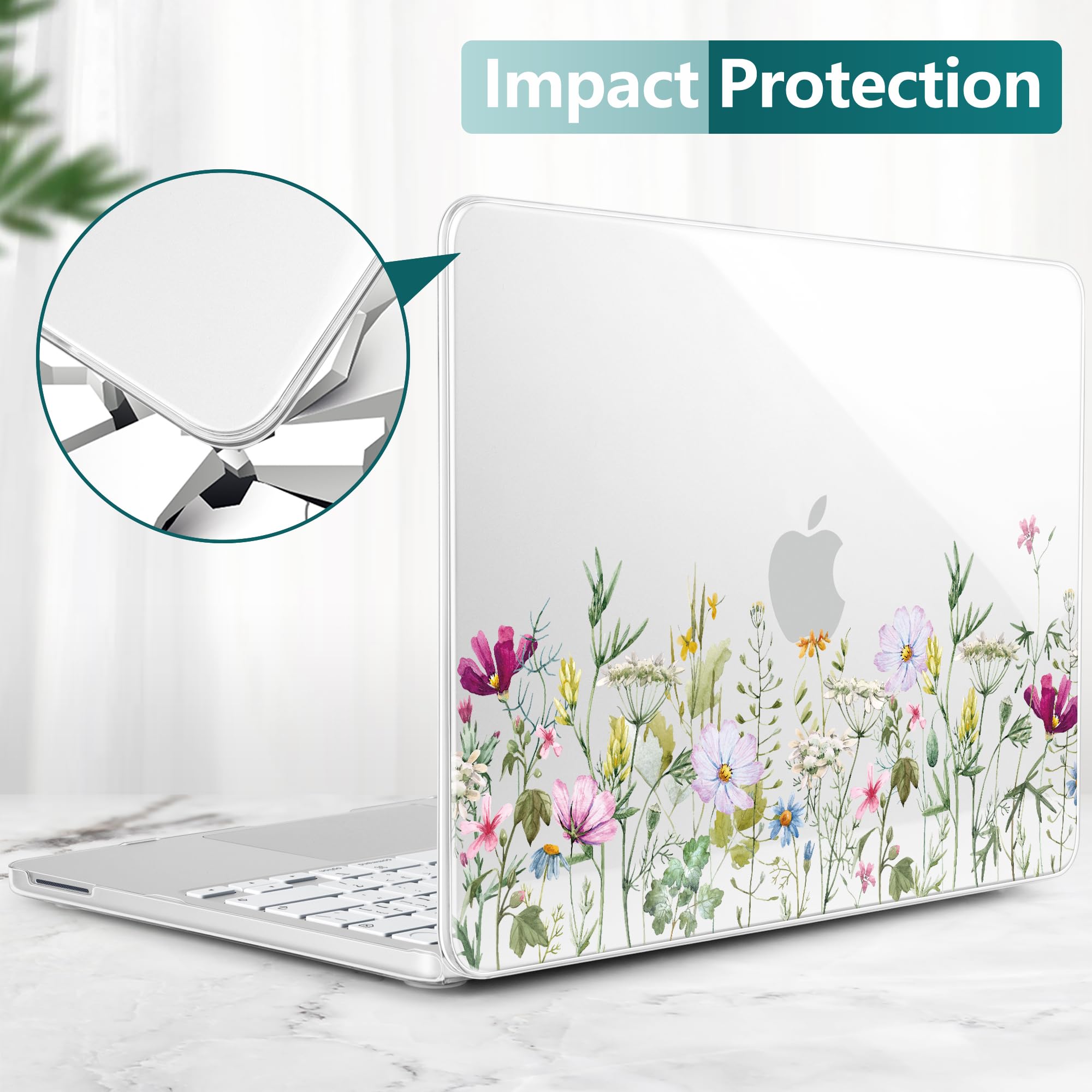 Batianda Custodia per MacBook Neo da 13 pollici modello A3404 versione 2026, guscio rigido ultra sottile con copertura per tastiera, protezione schermo e adattatore USB, pacchetto di accessori per