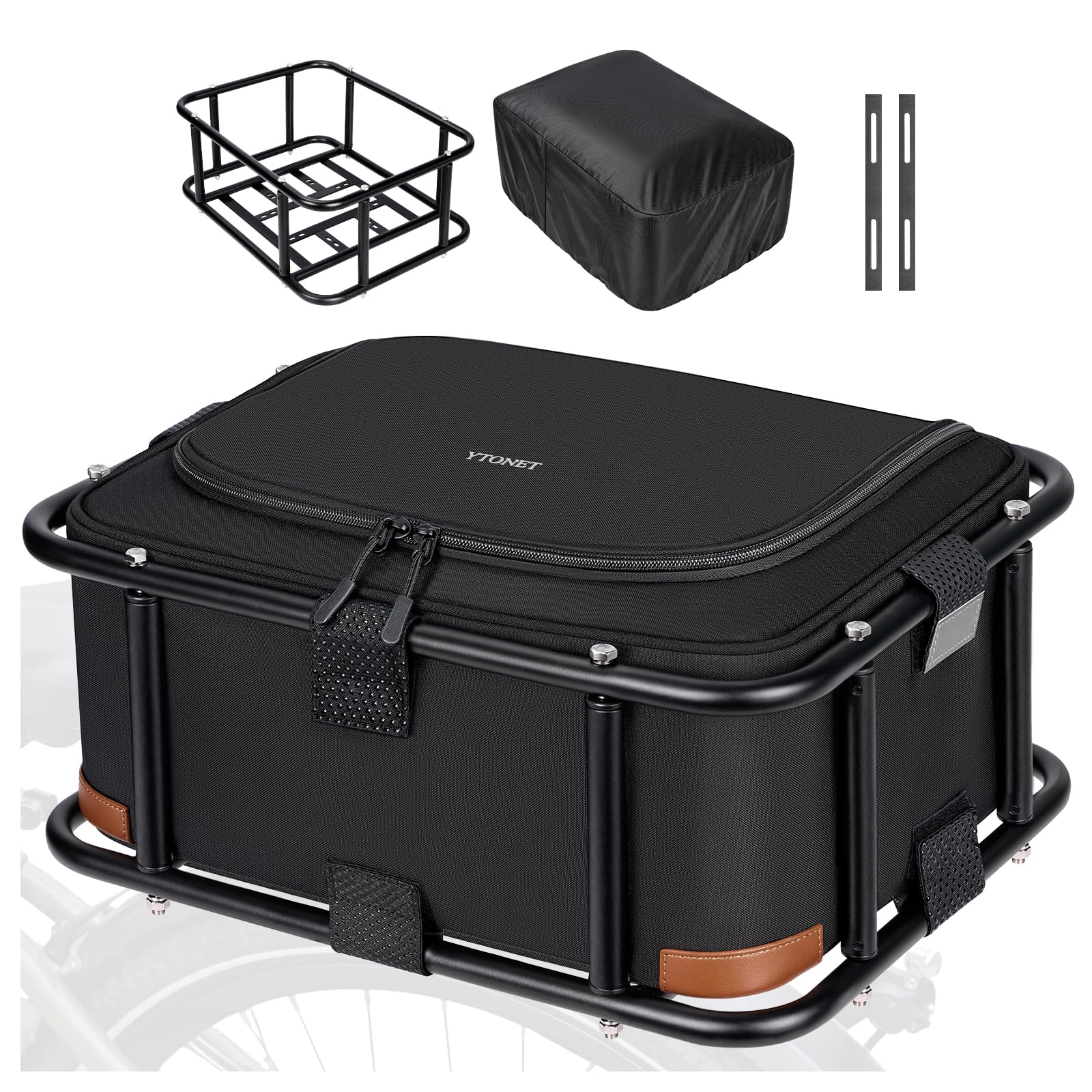 Ytonet Large Bike Basket Rear, Bicycle Basket with Thickned Insulated Bag