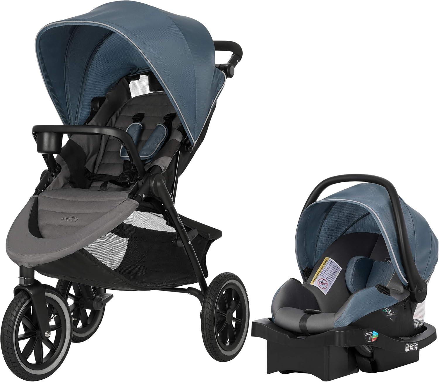 Evenflo Folio3 Stroll and Jog Travel System with LiteMax 35 Infant Car