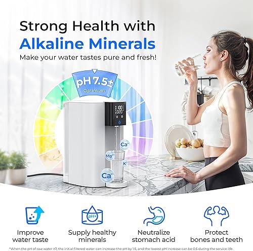 Miniatura 4 de Mineral alcalino sistema de ósmosis inversa Waterdrop CoreRO, certificado NSFANSI 58 y 372, filtro de agua de ósmosis inversa de 7 etapas para