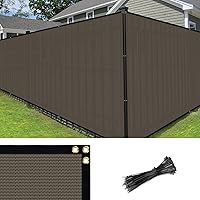 Vista 8 de Coarbor Pantalla de privacidad para valla de 6 x 20 pies, cubierta de malla resistente con fijaciones reforzadas y ojales inoxidables para patio al