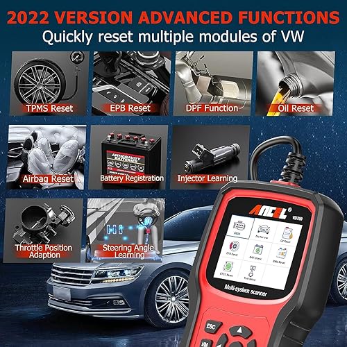 Miniatura 7 de ANCEL BD500 - Escáner Bluetooth 5.0 OBD2 para todos los sistemas VW Audi Seat Skoda Seat con ANCEL VD700 All System OBD2 escáner con 8 funciones