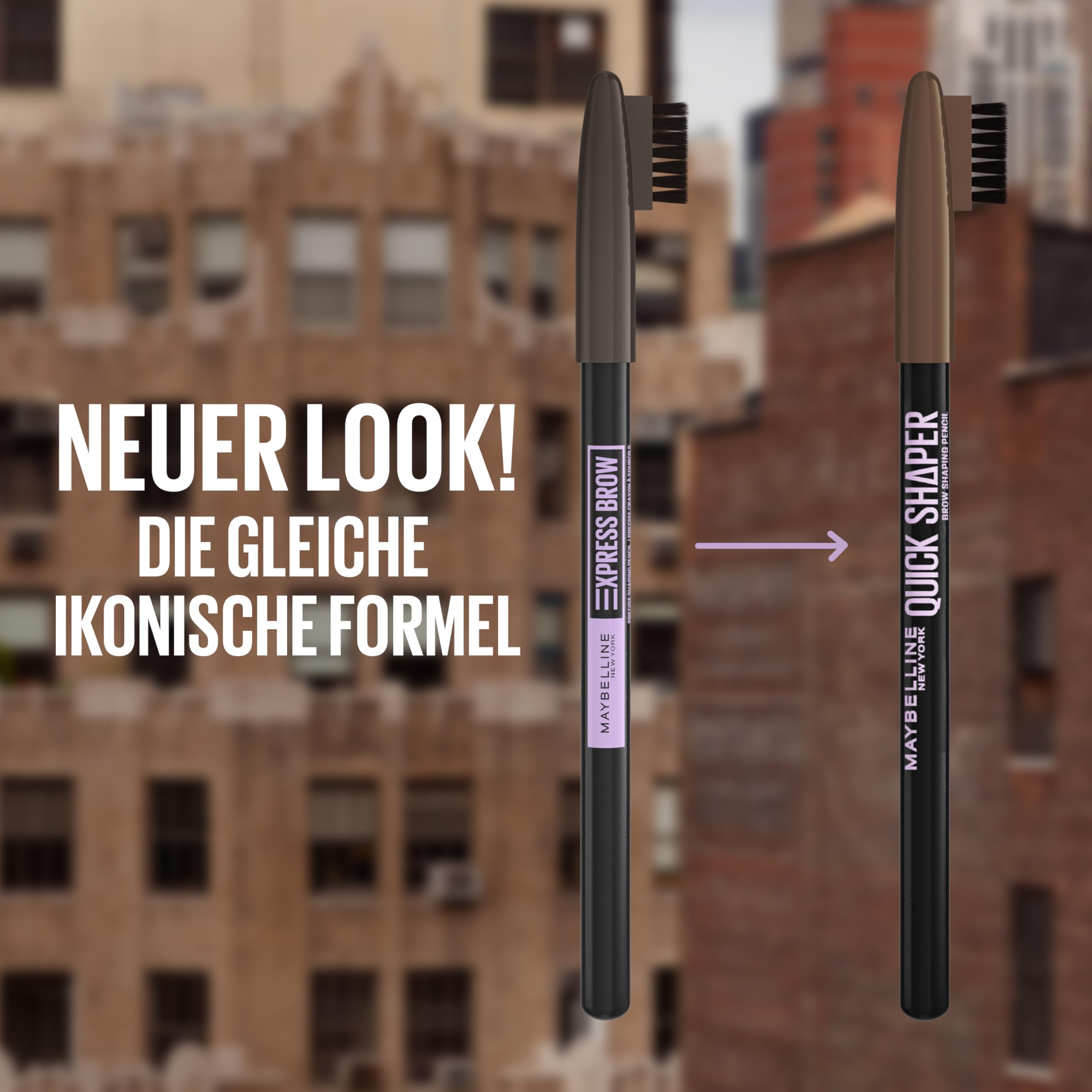 Maybelline New York Quick Shaper Kaş Şekillendirici Kalem - 04 Medium Brown (3 paketi)