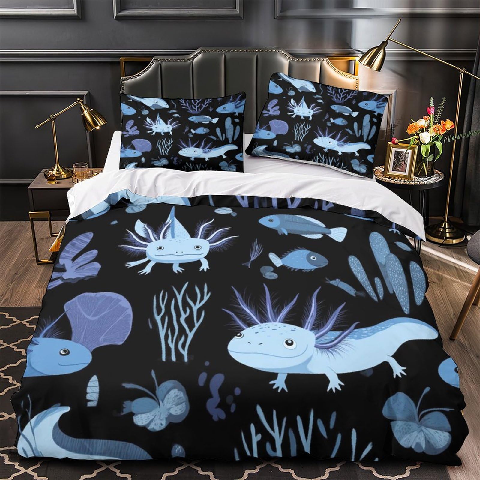 Housse de couette microfibre avocat lit double 200x200 cm hypoallergénique