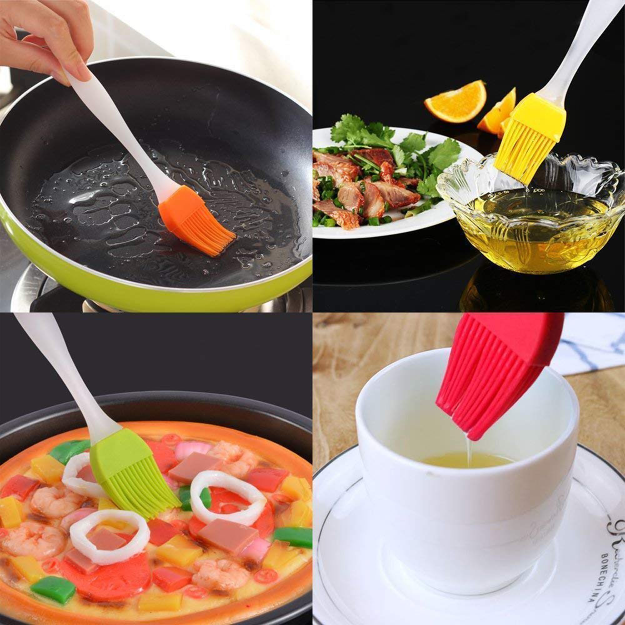IDEAL PRIME Heavy Duy Aluminium Non Stick Dosa Pan with Silicone Bruh & Spatula Combo Set Elegant Flate Roti Tawa Omlet Pan Cookware Kitchen Tool Pack of 2 3