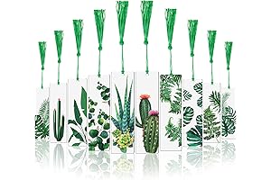 Zonon Resin Plant Bookmarks with Tassels