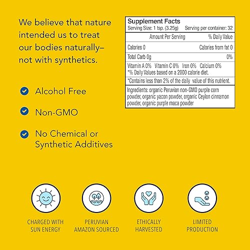 Miniatura 4 de North American Herb & Spice Mezcla de bebida de leche de maíz morado, 3.9 onzas, apoya una respuesta visual e inmune saludable, con yacón, maca y