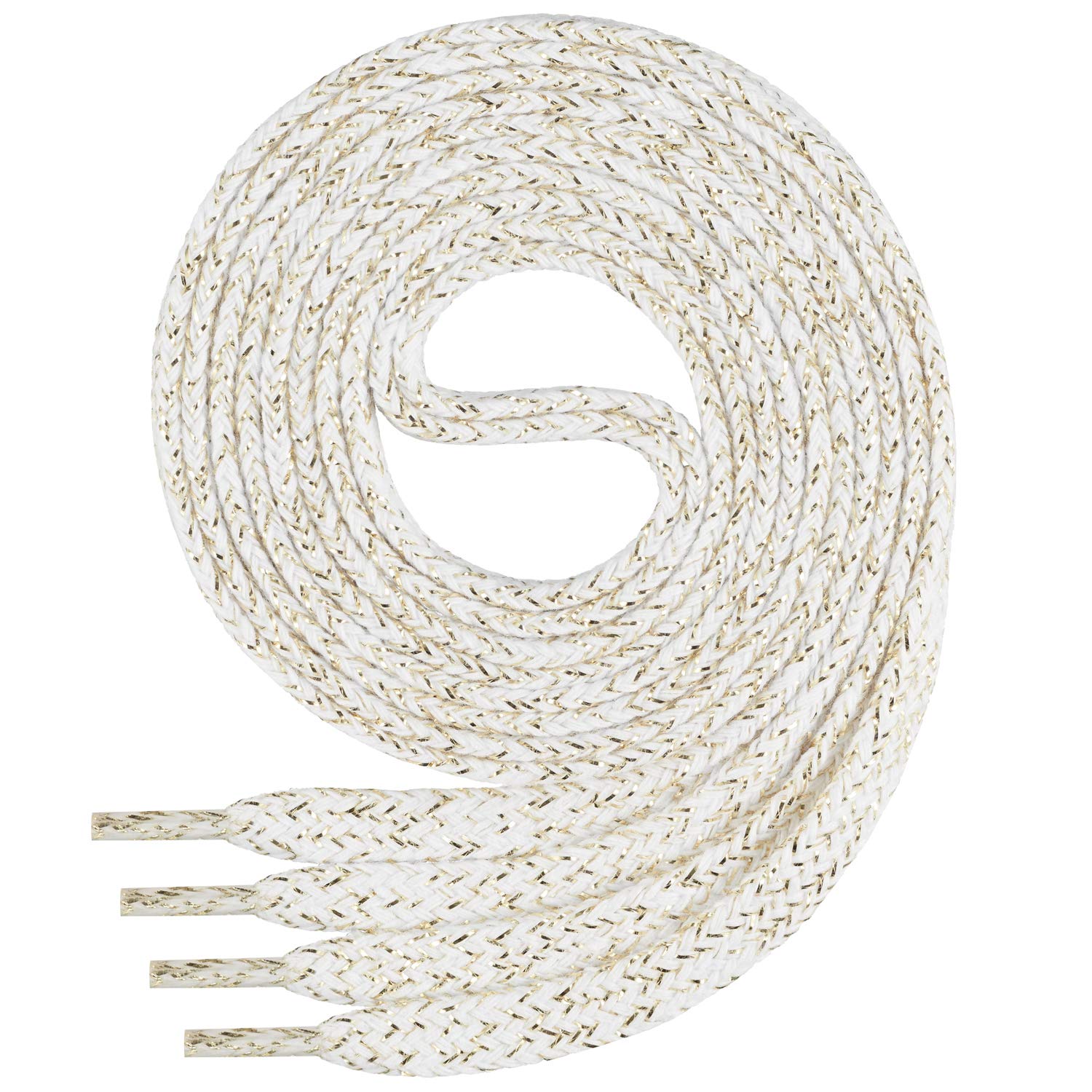 Di Ficchiano - Cordones planos de algodón 100% para zapatillas y calzado deportivo, muy resistentes, aprox. 7 mm de ancho, 45-200 cm de longitud, fabricado en Europa — view 10