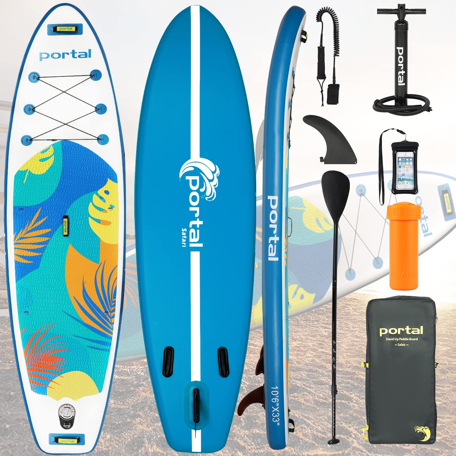 PORTAL SUP Inflatable Paddle Board for Adults, 10'6'' /11'6'' Stand Up Paddleboards, NonSlip
