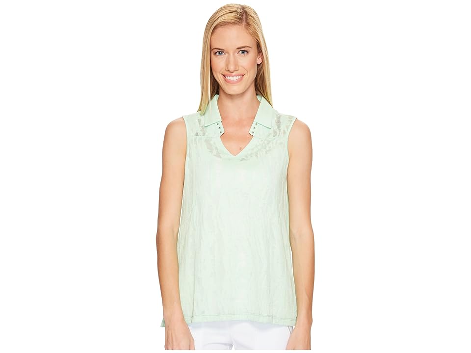 

Jamie Sadock Sleeveless Burnout Top with Lining (Mint Julep) Women's Sleeveless
