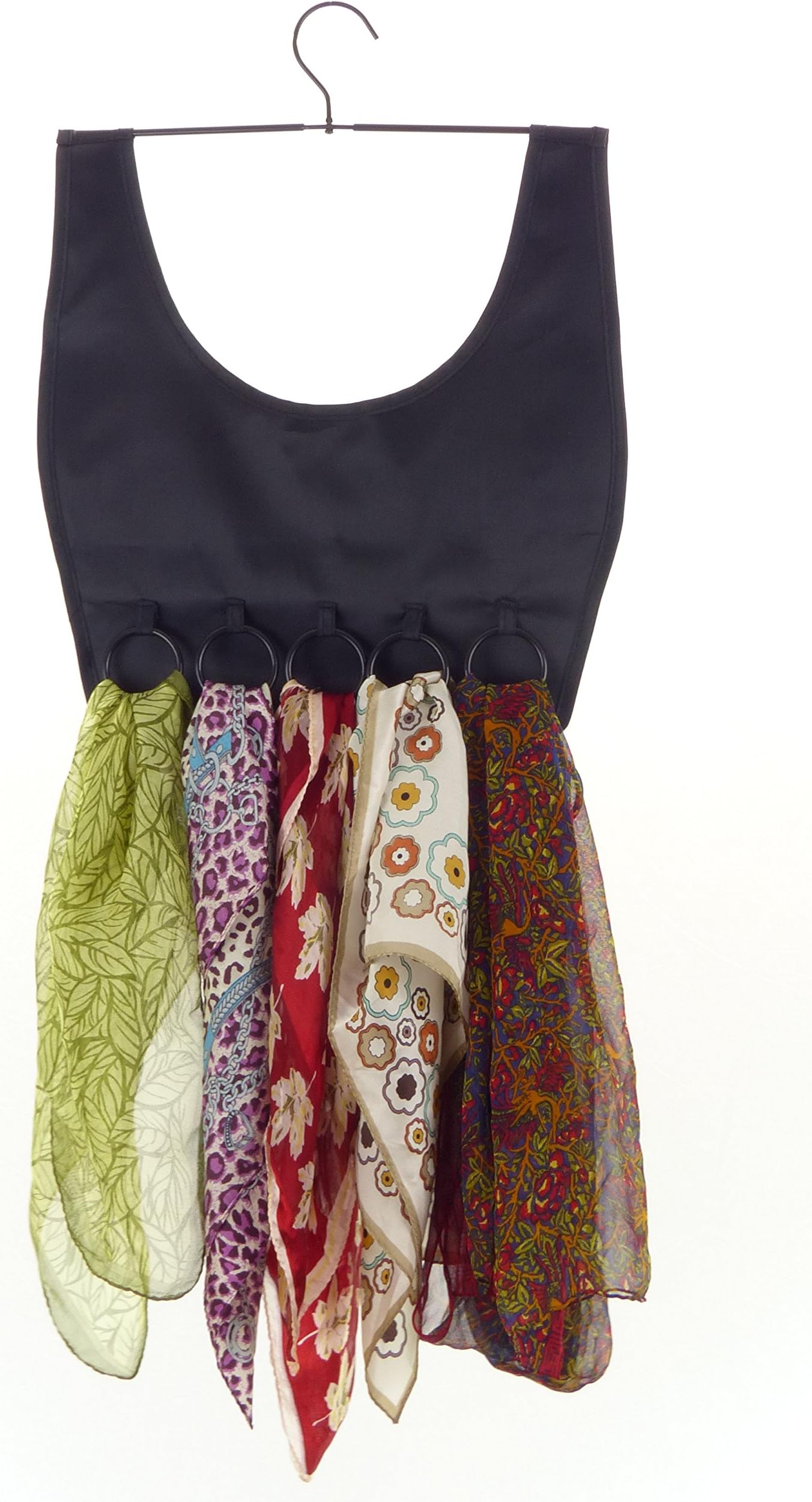 MARZ Products Hanging Closet Scarf & Fashion Accessories Organizer in Black