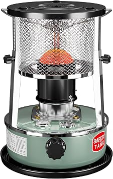 Kerosene Heater, Kerosene Heaters for Indoor Use, Portable Non Electric Stove for Camping, Outdoor, Home, Cooking, Garage, Emergency Oil Heater 4.5L, Blue