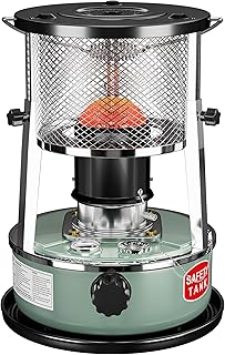 Kerosene Heater, Kerosene Heaters for Indoor Use, Portable Heater for Camping, Kerosene Stove Non Electric Heaters for Outdoor, Emergency Oil Heater for Heating, Garage, Cooking(4.5L, Blue)