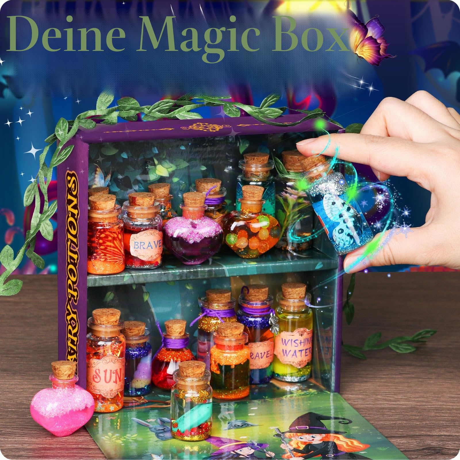 Mostof DIY Kreative Geschenk für Kinder - Retro-Fee Kristall Zaubertrank Kits Craft Spielzeug für Jungen & Mädchen Alter 6 7 8 9 10