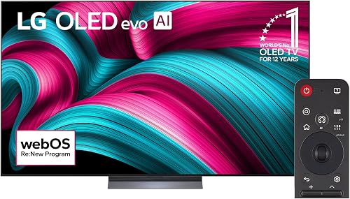LG OLED Evo C5 webOS25 4K 144Hz AI 65-Inch Smart TV with Magic Remote