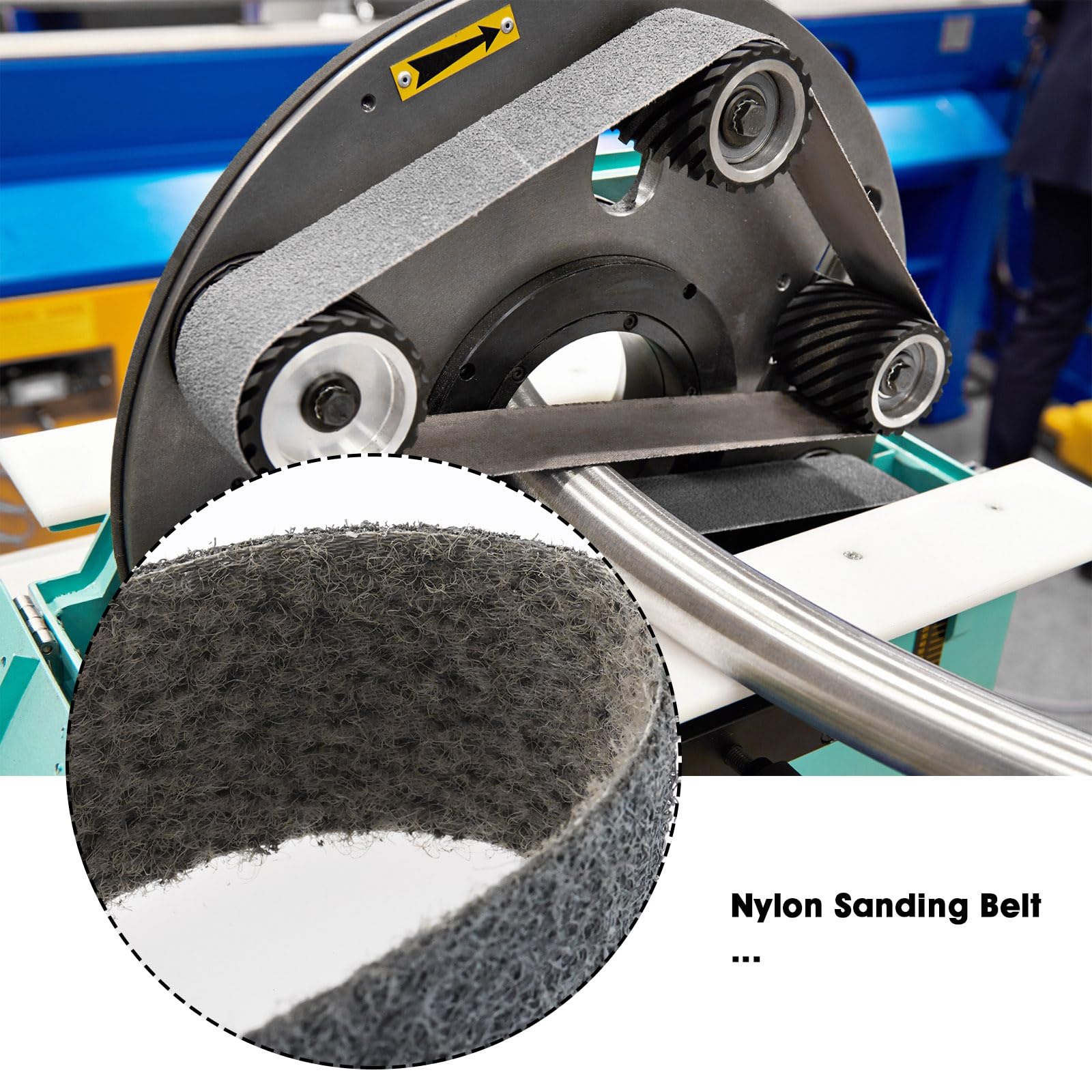 The Lord of the Tools 40x760mm Nylon Sanding Belt 600 Grit Non-Woven Abrasive Belt for Metal Granding (Grey) - Image 2