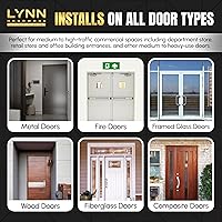 Vista 2 de LYNN HARDWARE Cierrapuertas automático de servicio medio/resistente (bronce oscuro) – grado comercial, elección de contratistas, velocidad y fuerza