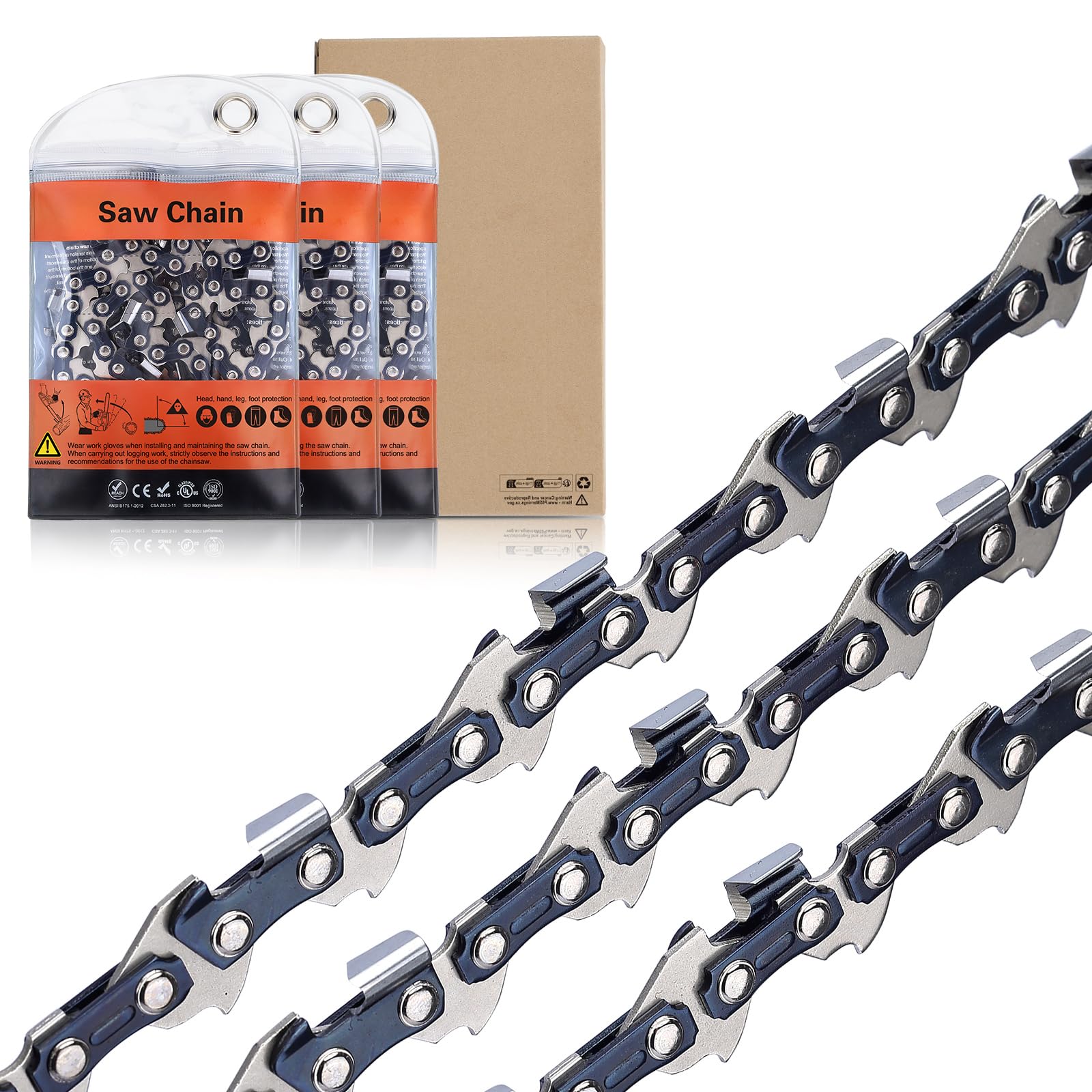 Amazon.com: Hipa 3 Pack 10 Inch Chainsaw Chain Replacement 3/8