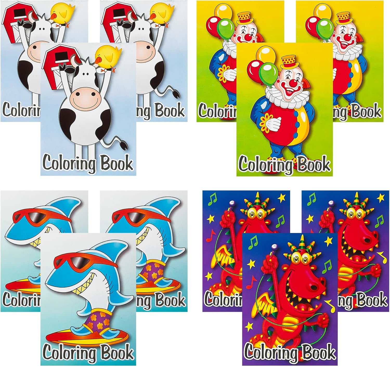 Playbees ミニ塗り絵 - アクティビティシート12枚 - 各6ページ - 教育ツール 学用品 - ポータブルパーティー記念品