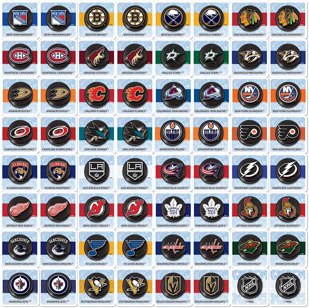 MasterPieces NHL Matching Game, 64 Cards, For Ages 3+