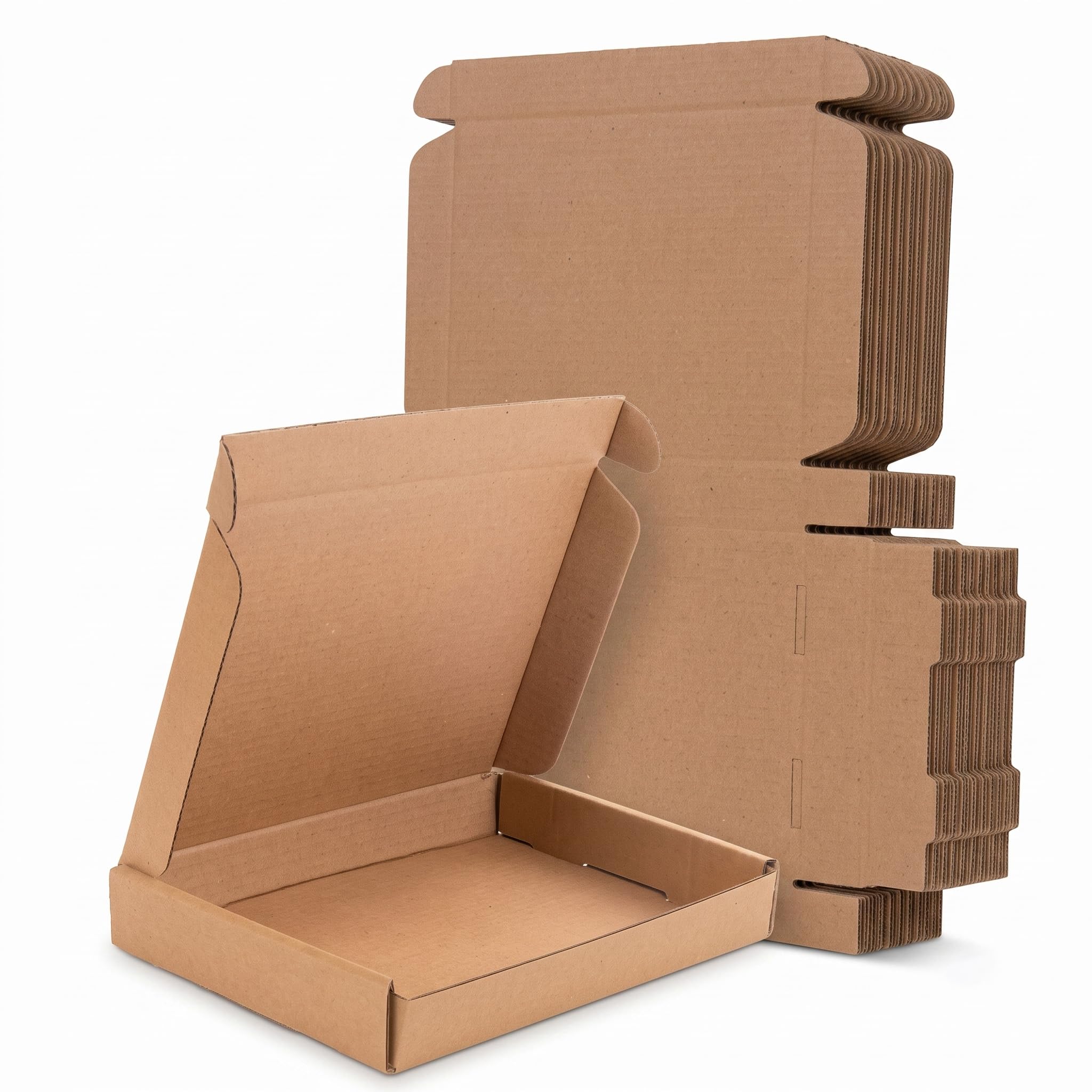 Lot de 50 boîtes d'expédition en carton ondulé marron, 17,8 x 12,7 x 2,5 cm, recyclables pour petites entreprises, envoi, expédition (17,8 x 12,7 x 2,5 cm)