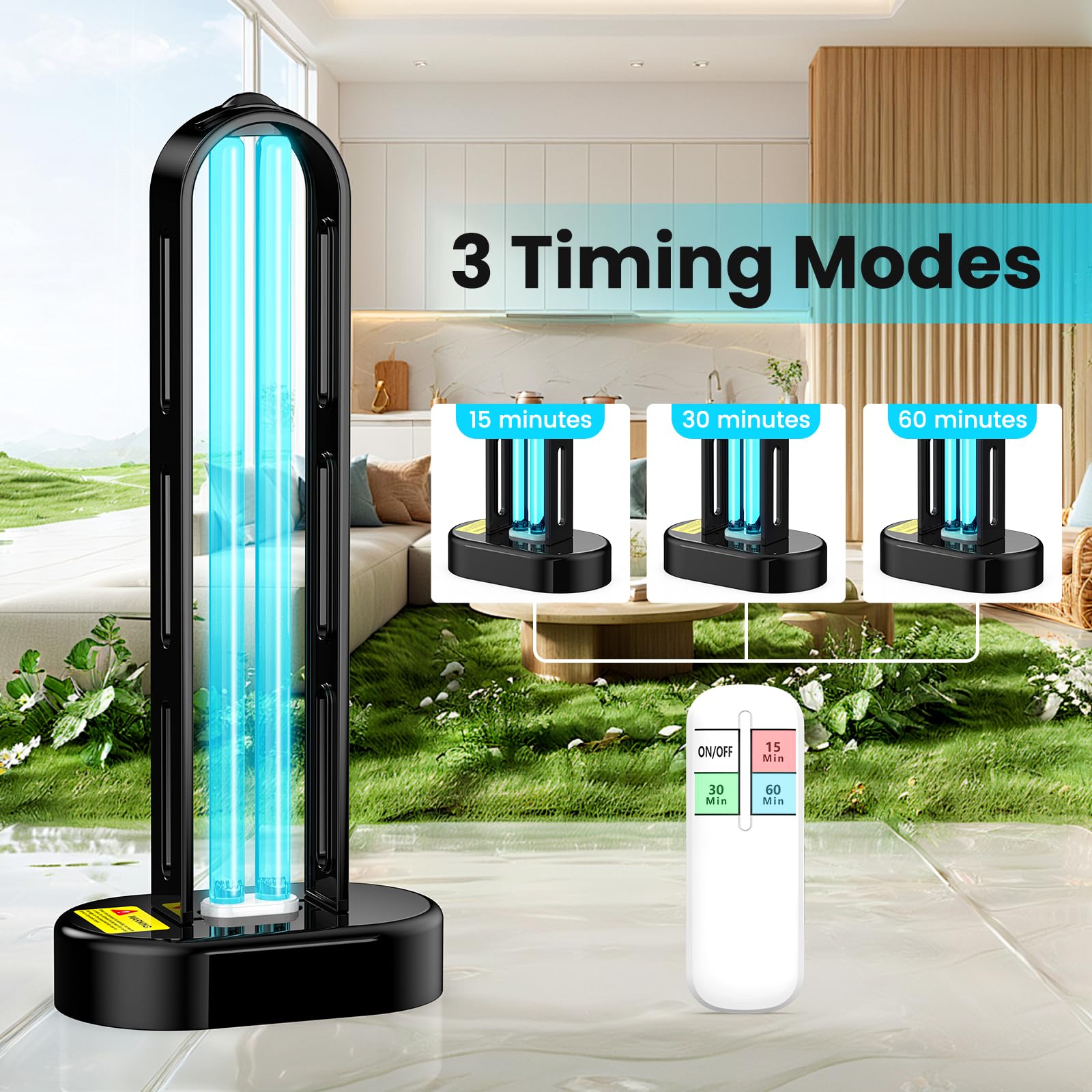 Desinfectante de luz UV, lámpara ultravioleta con control remoto
