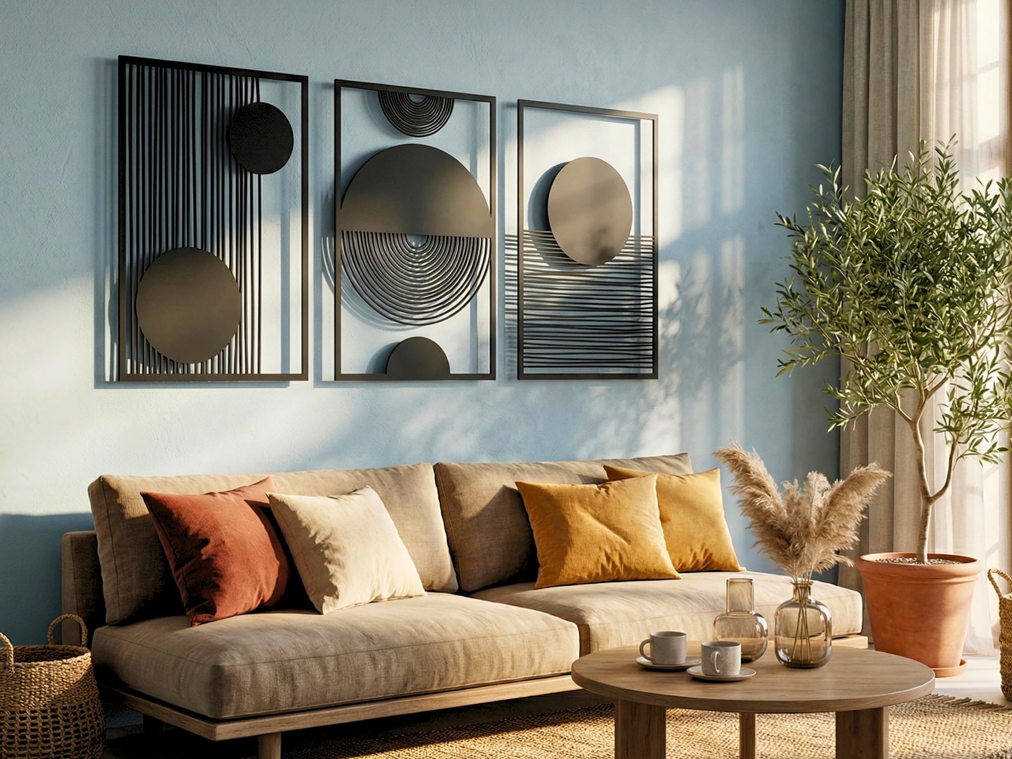 Vailla Boho Wall Art Wooden 3D โ Sculpture Modern Decor Home Decoration โ image 1