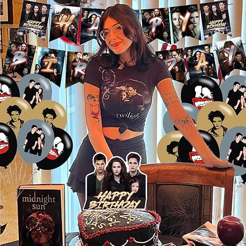 Miniatura 7 de The Twilight Saga - Decoraciones para fiestas, suministros de fiesta de cumpleaños para la Saga Crepúsculo, suministros para fiestas incluye