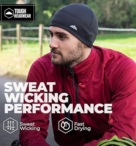 Miniatura 4 de Gorro térmico de invierno con forro de casco para correr gorro de ciclismo para invierno rendimiento de absorción de humedad