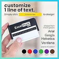 Vista 3 de ExcelMark One Line Custom Rubber Stamp (Custom Long)
